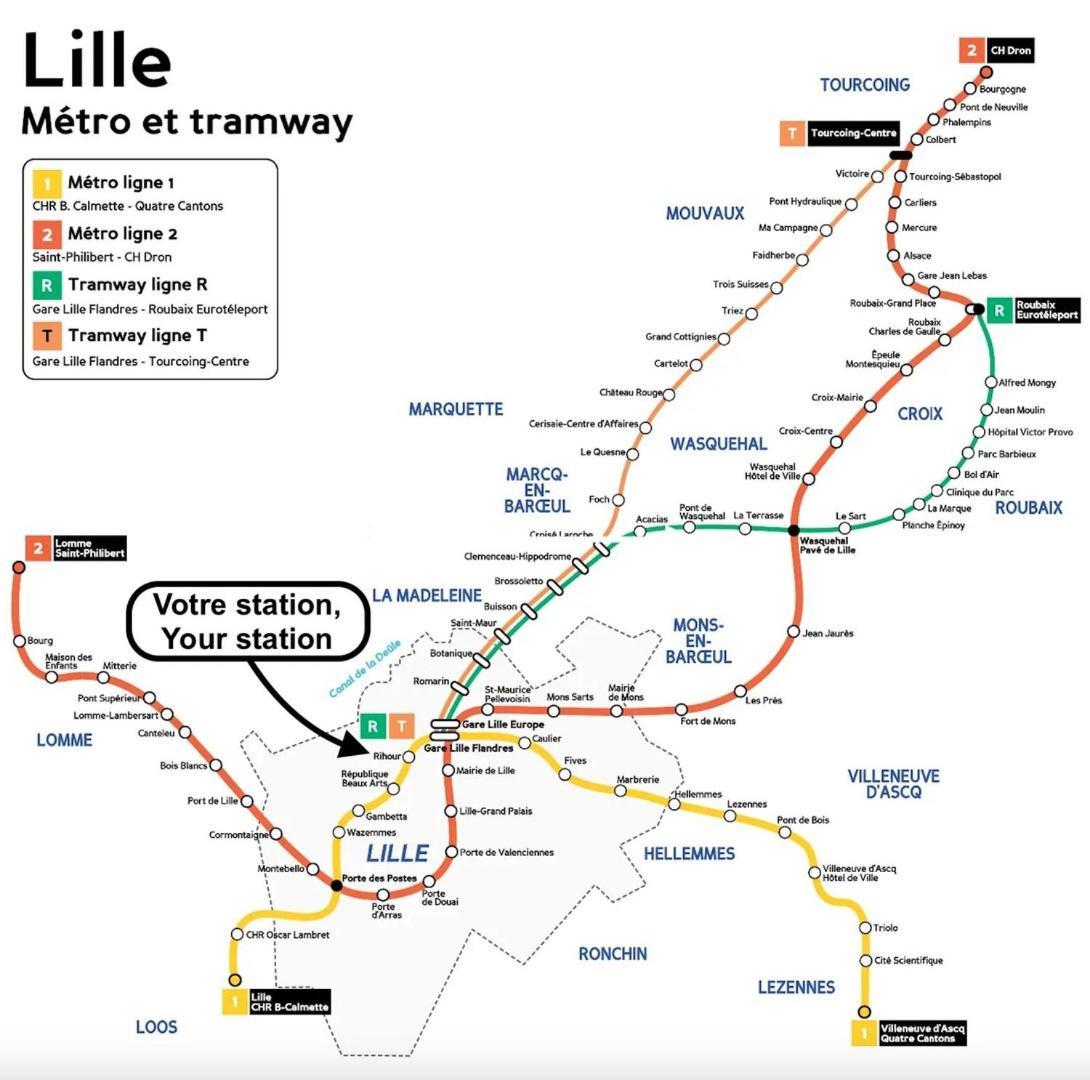 Vieux Lille Appartement Spacieux Et Equipe Bagian luar foto